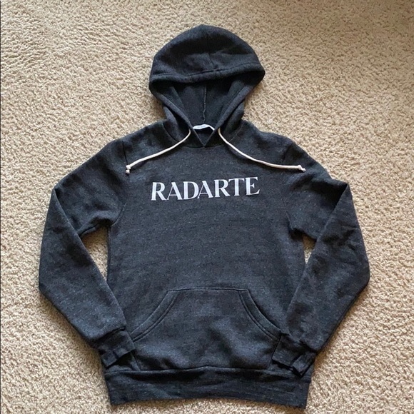 Rodarte “Radarte” Charcoal Hoodie Sweatshirt Sz S - Picture 2 of 6